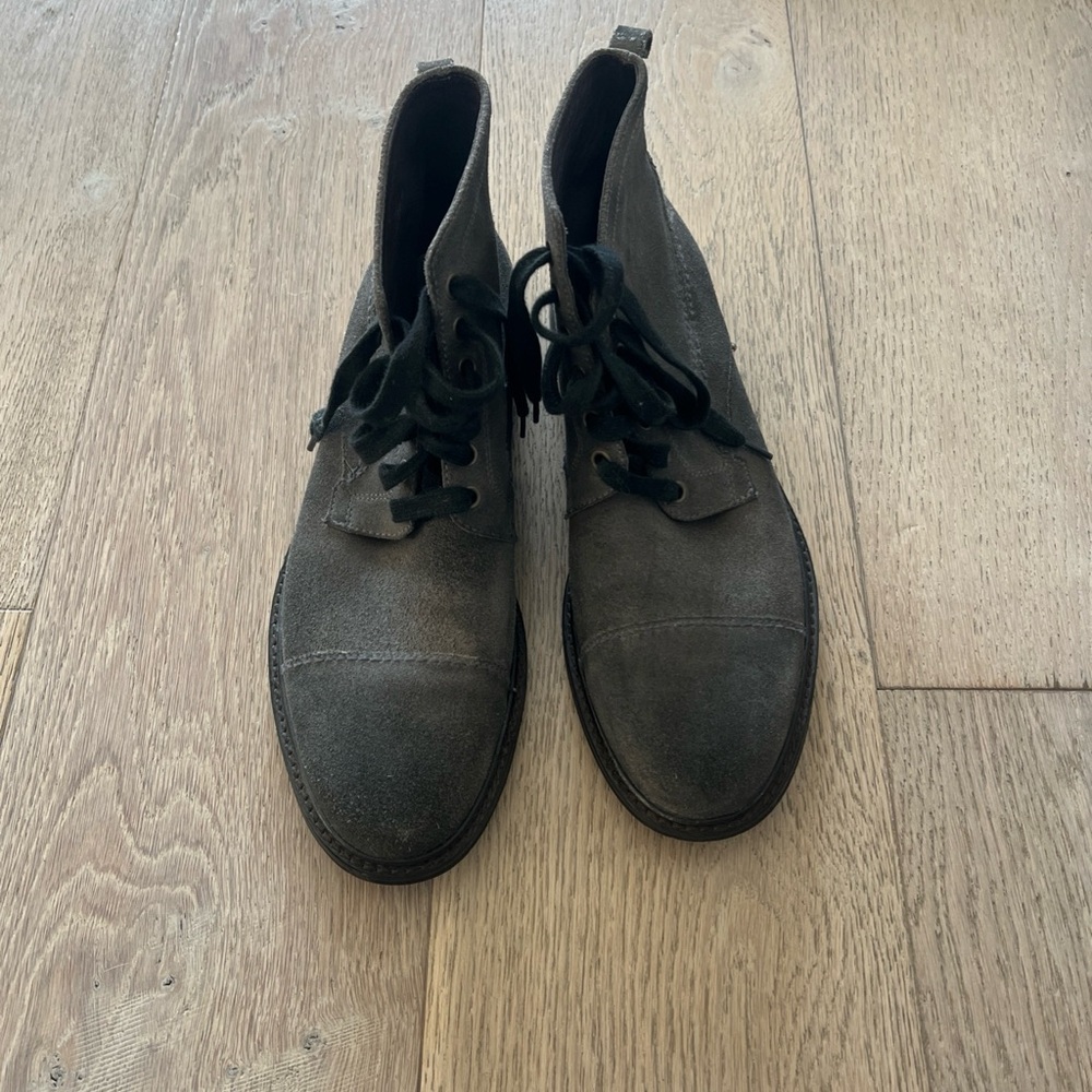 John Varvatos Men's Charcoal Suede Boots